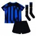 Inter Milan Fotballklær Hjemmedraktsett Barn 2023-24 Kortermet (+ korte bukser)